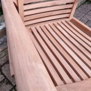 Finely finished superior quality teak stacking gardenchair