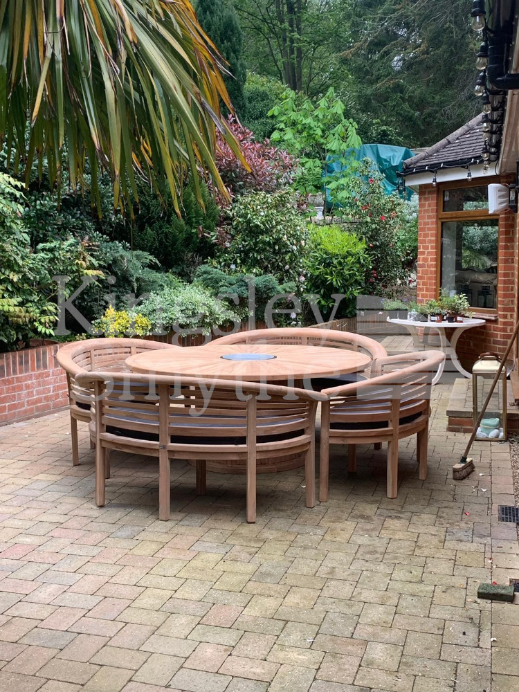 Teak Garden Table with built in Ice Bucket Kingsley Smythe