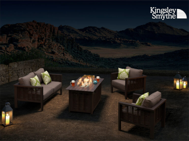 dakota 5 seat fire pit sofa set