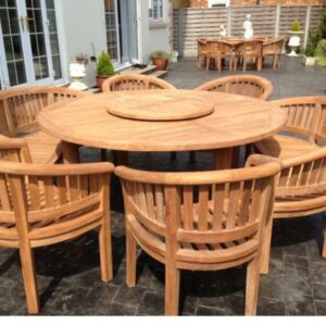 Impressive teak outdoor dining table from Kingsley Smythe