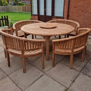 Superior quality teak outdoor dining set from Kingsley Smythe